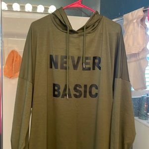 Long sleeve hooded sweatshirt dress